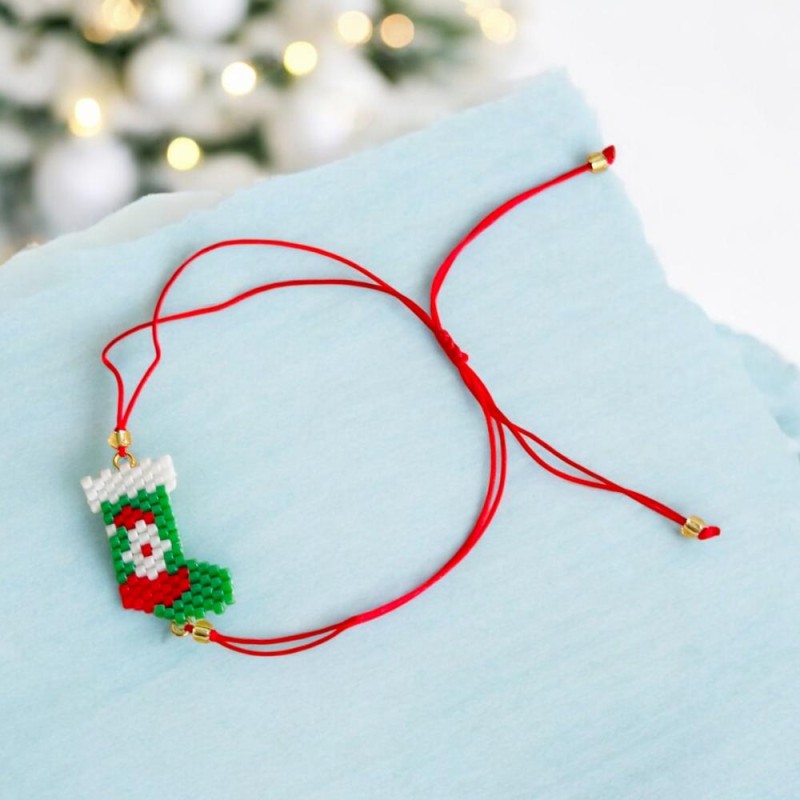Bracelet Beads Xmas Shoe