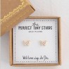 Earrings Perfect Tiny Studs Gold Butterfly
