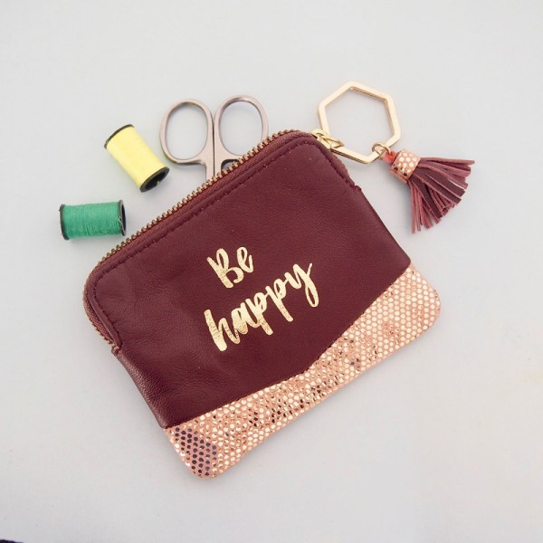Täschchen Mini Zip Be Happy