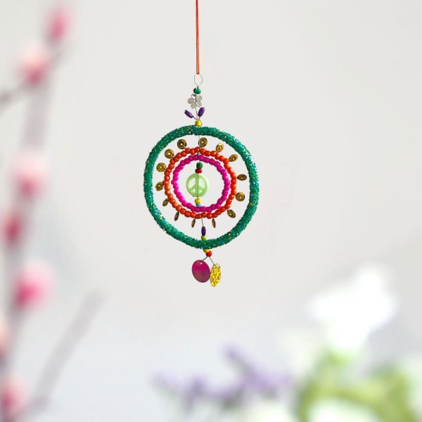 Dekoration Funkel green Circle Ornament