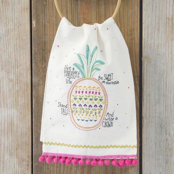 Leinen-Geschirrhandtuch Pineapple Life