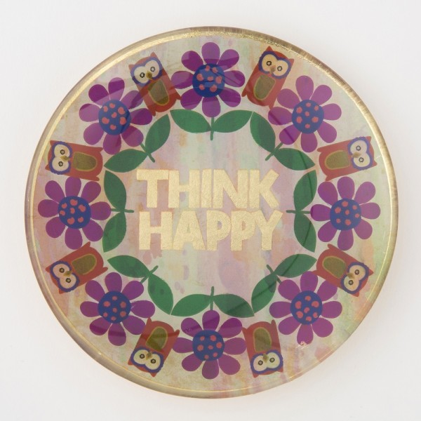 Glaschale- Round Think Happy