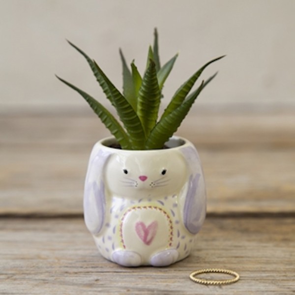 Vase Critter Succulent Bunny