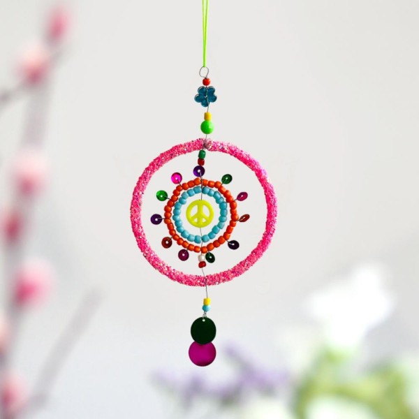 Dekoration Funkel pink Circle Ornament