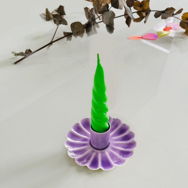 Kerzenhalter sm Flower Enamel viola