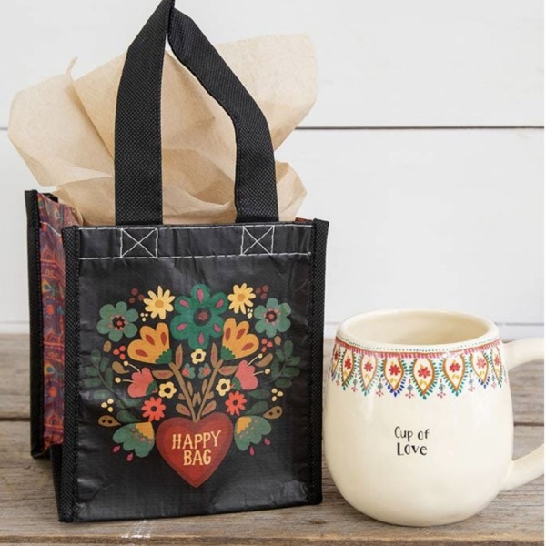Recycle Tasche S black folk Heart