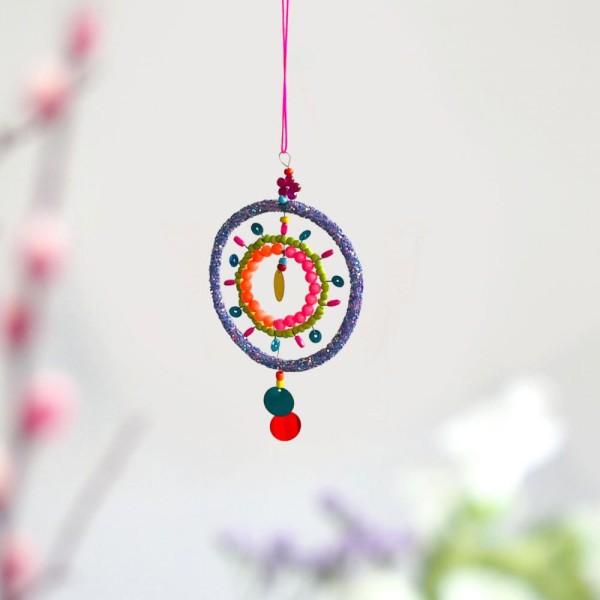 Dekoration Funkel purple Circle Ornament