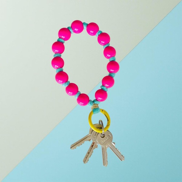 Schlüsselanhänger bold bead pink