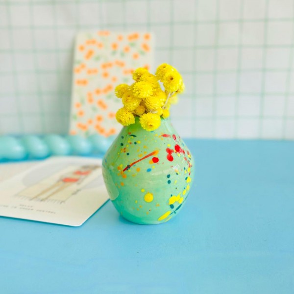 Vase Mini Keramik Artist mint