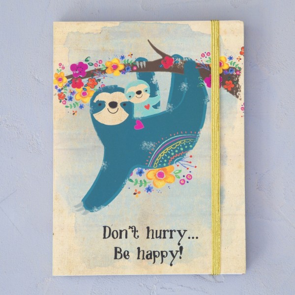 Notizbuch Don't Hurry Sloth Be Happy