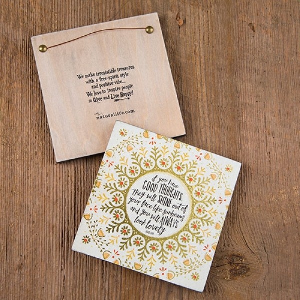 Schild Happy Good Thoughts Shine