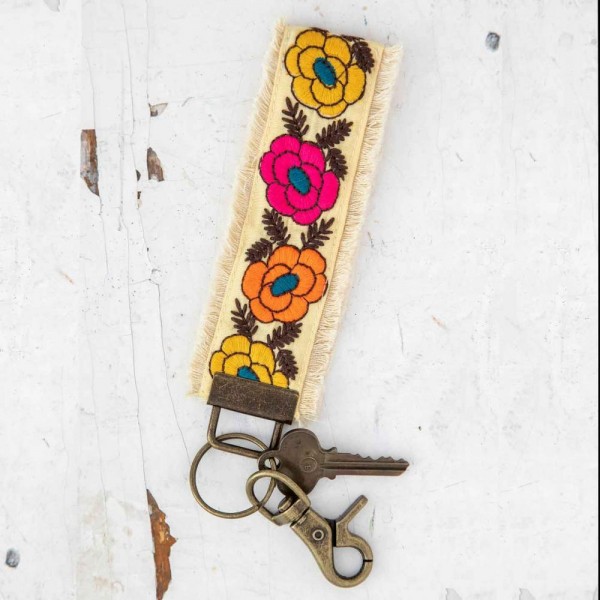 Schlüsselanhänger Embroidered Multi floral