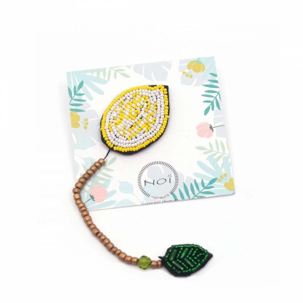 Brosche/Pin Bead Lemon