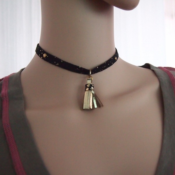 Halskette Choker Kosmos black