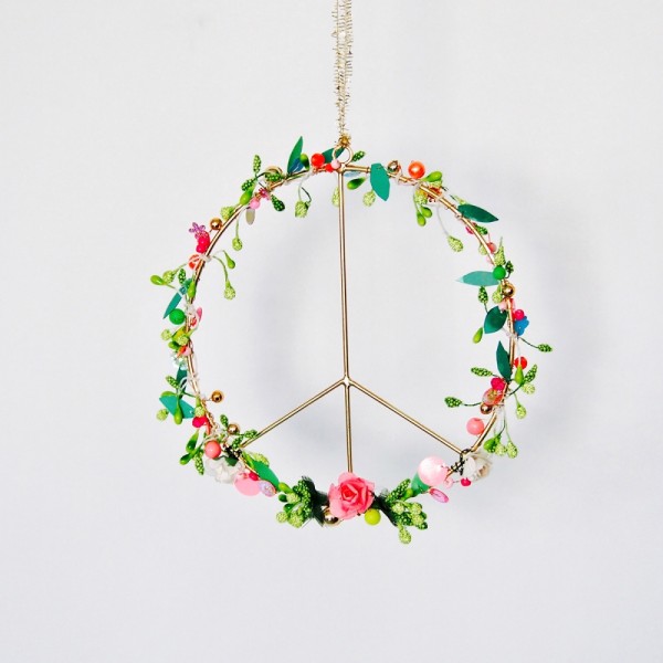 Dekoration Funkel Peace floral S