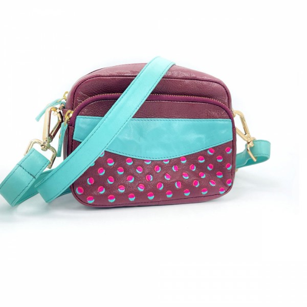 Tasche/Gürteltasche Doubledot plum