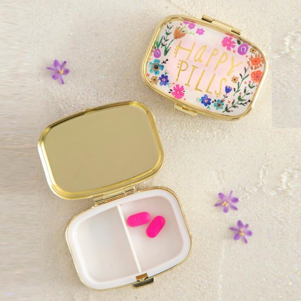 Tablettendöschen Happy Pills Pink Floral