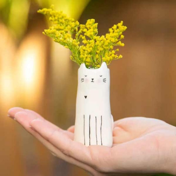 Vase Cutest Little Bud Cat