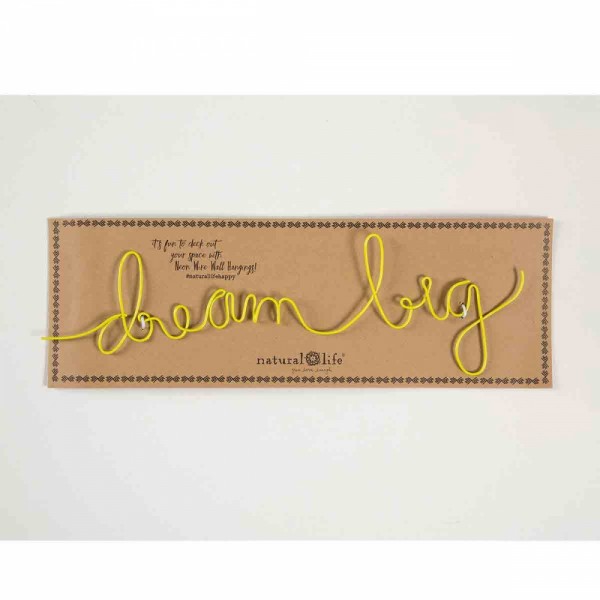 Wandbild aus Draht " Dream Big"