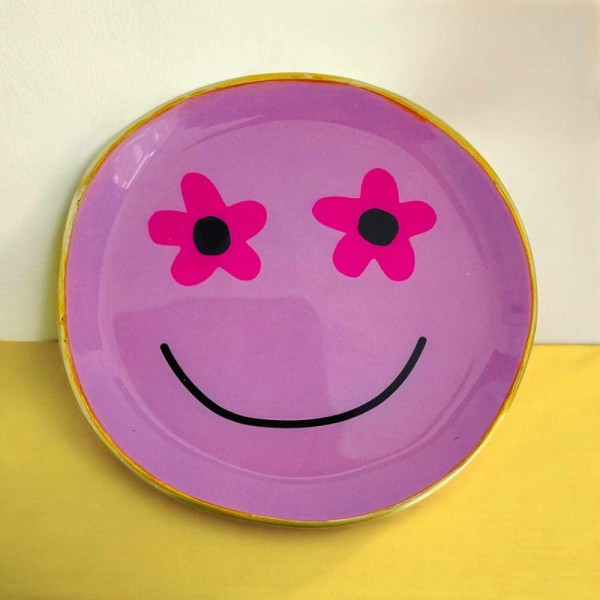 Dekoschale L Smile Purple 