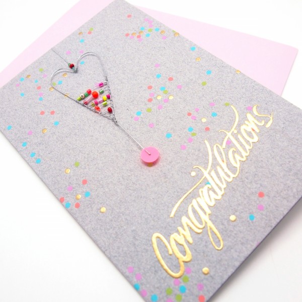 Karte m Umschlag Congratulations