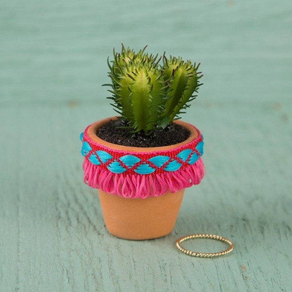 Succulent Hot Pink Fringe