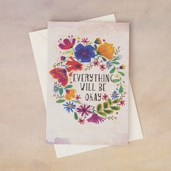 Grußkarte mit Umschlag Everything Will Be OK