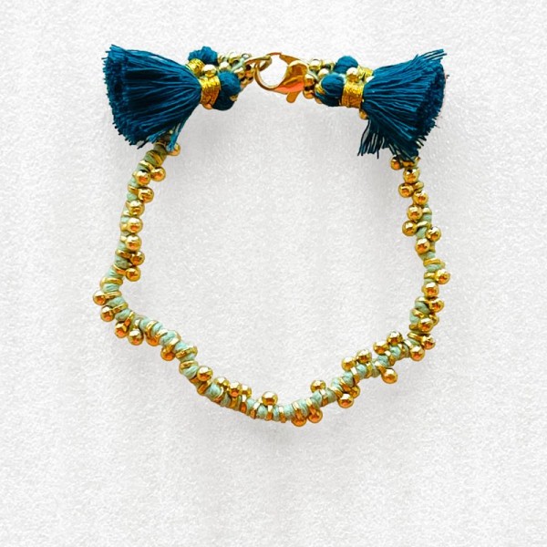 Armband HOT 2side Tassel mint