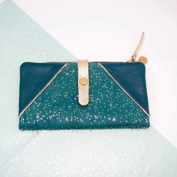 Portemonnaie HK zip Leder Kosmos