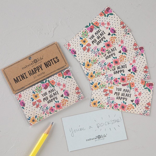 Grußkärtchen Mini Happy Notes Heart happy