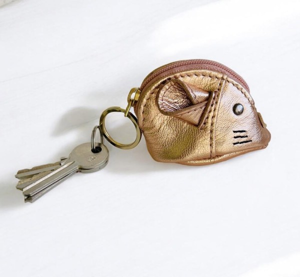 Schlüsseltäschchen Cashmouse Leder copper