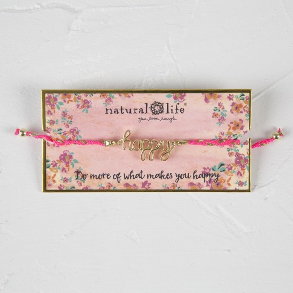 Armband Wire Word Happy