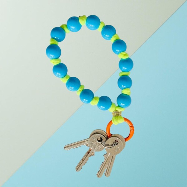 Schlüsselanhänger bold bead turquoise