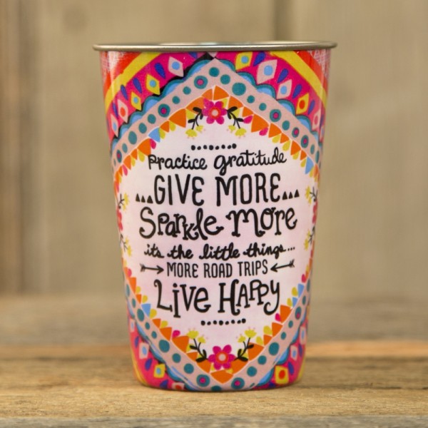 Becher aus Edelstahl Give More