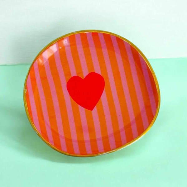 Dekoschale S Heart Orange 