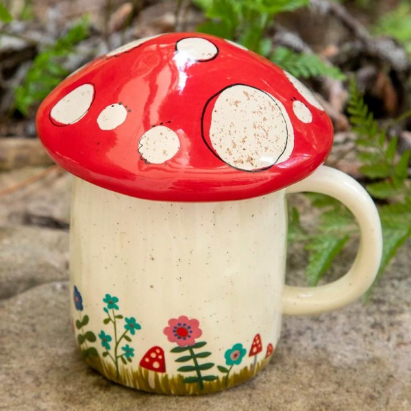 Tasse mit Deckel Grow Own Way Mushroom