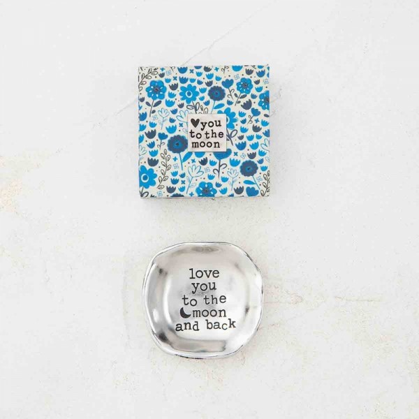 Mini Schale Silver Token in Geschenkbox Moon