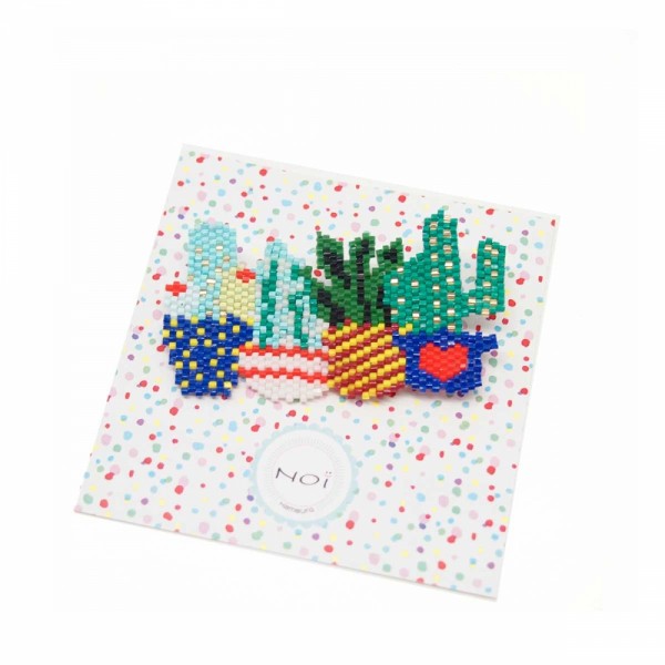 Brosche Bead kaktus