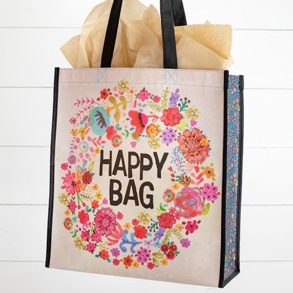 Recycle Tasche L Happy Bag Floral Kranz