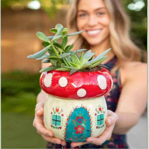So Cute Ceramic Planter Mushroom