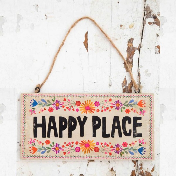 Holzschild Wood Sign Happy Place