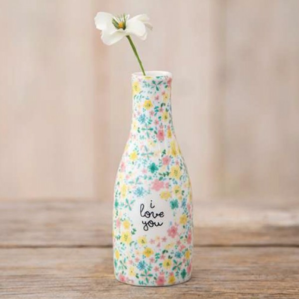 Vase Bud I love you floral