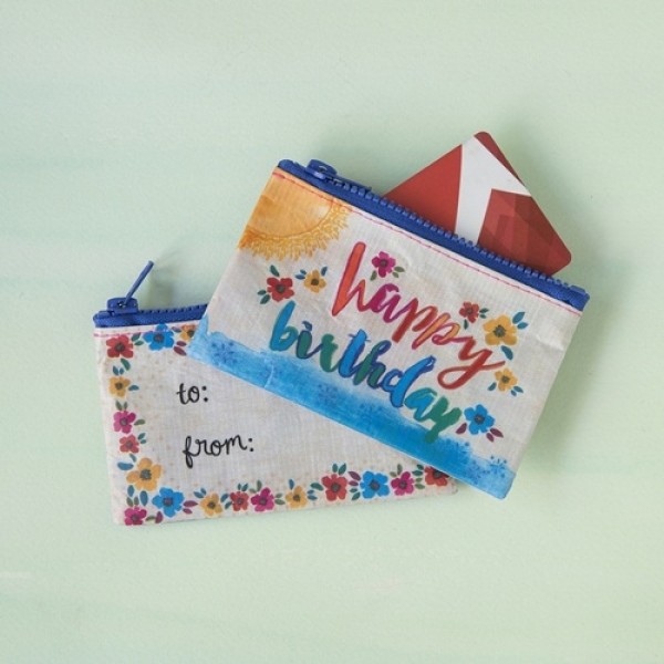 Täschchen Recycled Zip Happy Bday Beach