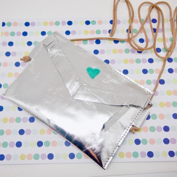 Täschchen Miniheart silver